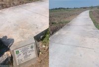 Pembangunan rabat beton dan TPT desa Banjar Timur. (Foto: Doc. TimesIN).