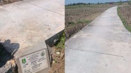 Pembangunan rabat beton dan TPT desa Banjar Timur. (Foto: Doc. TimesIN).