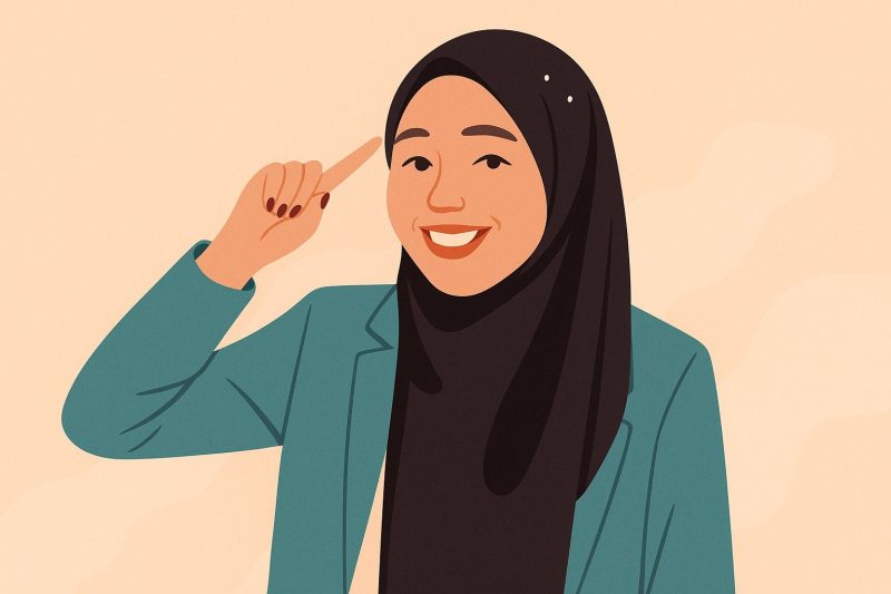 Farah Dzihna Muhtarom dan Reishard Nathan Yusuf (Uimsya Blokagung Banyuwangi). Ilustrasi by AI