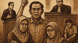 Ilustrasi keluarga korban laka mau di Sumenep mendesak Jaksa dan Hakim hukum berat pelaku.