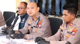 AKBP Rivanda saat menyampaikan keberhasilan Polres Sumenep mengungkap 18 kasus kriminal.