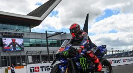 Fabio Quartararo gagal podium di race MotoGp Silvertone Inggris 2025.