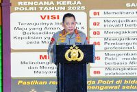 Kapolri Jenderal Listyo Sigit Prabowo, saat menyampaikan sambutan dalam acara penutupan SDM dan Slog.