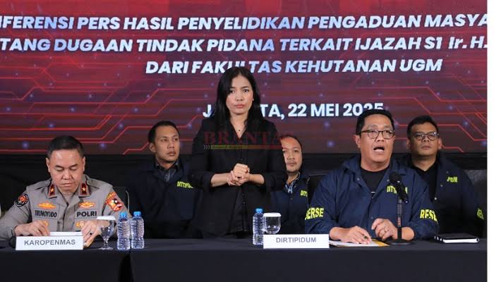 Konferensi Pers Bareskrim Polri, prihal keaslian ijazah Joko Widodo