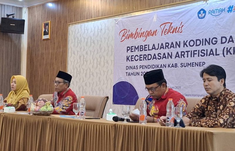 Disdik Sumenep Gelar Bimtek Pembelajaran Koding dan Kecerdasan Artifisial, Bagi Guru SD dan SMP.