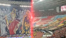 Foto : Koreografi La Grande Indonesia & Ultras Garuda Indonesia 
(Indonesia vs China) Dalam Ajang Kualifikasi Piala Dunia Zona Asia 
