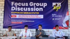 Momen DPD KNPI Sumenep saat menggelar FGD Kopdes Merah Putih.