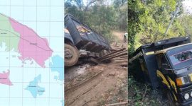 Foto : Insiden truk yang guling di Kangean 