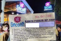 Foto: Karcis Parkir Mie Gacoan Sumenep 
