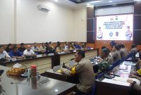 Rapat koordinasi eksternal pengamanan laga Arema FC kontra Bali United digelar di Mapolres Malang, Selasa (3/3/2026). (Dokumentasi: Polres Malang)
