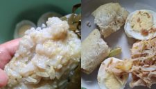 Menu MBG yang dibagikan kepada siswa di Kecamatan Dungkek sudah basi tak layak konsumsi.