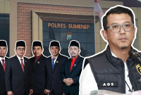 Foto: Kasat Reskrim Polres Sumenep AKP Agus Rusdiyanto (kanan) dan jajaran DPRD Sumenep (kiri).