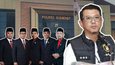 Foto: Kasat Reskrim Polres Sumenep AKP Agus Rusdiyanto (kanan) dan jajaran DPRD Sumenep (kiri).
