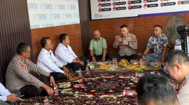 Foto: Kapolresta Sumenep Kombes Ariek Indra Sentanu saat bersilaturahmi dan berdiskusi dengan pengurus Serikat Media Siber Indonesia (SMSI) Kabupaten Sumenep.