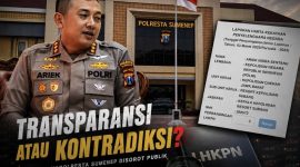 Foto: Kapolresta Sumenep Kombes Pol Ariek Indra Sentanu. Tampak latar belakang Gedung Polresta Sumenep, sementara dokumen Laporan Harta Kekayaan Penyelenggara Negara (LHKPN) periode 2024 menjadi sorotan dalam pemberitaan.