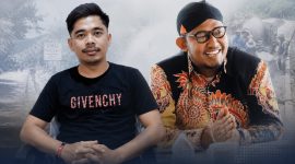 Foto: Anggota YLBH Madura, Dayat Mahjong (kiri), bersama Bupati Sumenep Achmad Fauzi Wongsojudo (kanan).