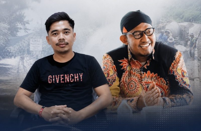 Foto: Anggota YLBH Madura, Dayat Mahjong (kiri), bersama Bupati Sumenep Achmad Fauzi Wongsojudo (kanan).