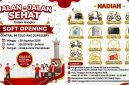 Foto: Poster JJS Central 88 Gold & Jewellery dengan hadiah utama paket umrah dan berbagai hadiah menarik lainnya di Arek Lancor Pamekasan.