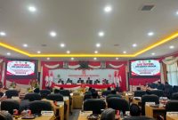 Foto: Rapat Paripurna DPRD Kabupaten Pamekasan dalam rangka mengikuti pidato kenegaraan Presiden RI pada momentum HUT ke-81 Kemerdekaan Republik Indonesia