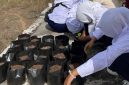 Kegiatan tanam- menanam green garden bersama siswa SMP Islam Al-Anwar (Dok. KKN POSKO 24)