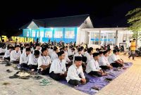 Foto: Peserta PAB FKMSB Pamekasan 2026 mengikuti rangkaian closing ceremony pengaderan di Yayasan Hidayatul Ulum, Mapper, Proppo, Pamekasan. (Dok. FKMSB)