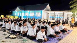 Foto: Peserta PAB FKMSB Pamekasan 2026 mengikuti rangkaian closing ceremony pengaderan di Yayasan Hidayatul Ulum, Mapper, Proppo, Pamekasan. (Dok. FKMSB)
