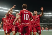 Keterangan foto:
Timnas Indonesia merayakan kemenangan atas Bangladesh di Stadion Utama Gelora Bung Karno (SUGBK), Jakarta, Kamis (1/10/2026). Indonesia menang telak 9-2 dan memastikan tiket ke final FIFA ASEAN Cup 2026.