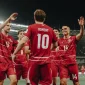 Keterangan foto:
Timnas Indonesia merayakan kemenangan atas Bangladesh di Stadion Utama Gelora Bung Karno (SUGBK), Jakarta, Kamis (1/10/2026). Indonesia menang telak 9-2 dan memastikan tiket ke final FIFA ASEAN Cup 2026.