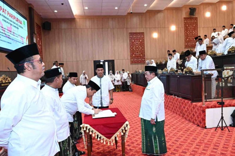 Foto: Rapat paripurna DPRD Sumenep dalam pembahasan Raperda APBD Tahun Anggaran 2027.